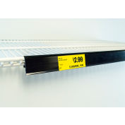 The Global Display Solution Price Tag Holder For Double Wire Cooler Shelf, 28"L, Black, 50/Case