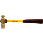 AMPCO® H-4FG Non-Sparking Ball Peen Hammer W/ Fiberglass Handle 2Lb 14" OAL
