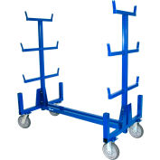Jescraft Adaptable Pipe & Conduit Cart, 140 LBS Shelf Capacity, Blue