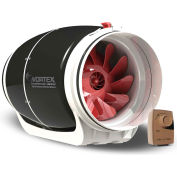 Vortex Powerfan 8'' S-Line en ligne Duct Fan S-800-D - 711 CFM avec le Speed Dial-A-Temp Control Kit
