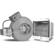 Vortex Powerfan 4'' en ligne conduit ventilateur VTX400P-ALT - 220 CFM avec pressostat et peluches piège Kit