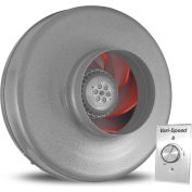 Vortex Powerfan 6'' en ligne Duct Fan VTX600-A - 497 CFM avec Kit de contrôle de vitesse Vari-Speed