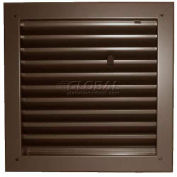 Fire-Rated Door Louver 1900A1818B, Adjustable Z-Blade, Self-Attach, 18" X 18", Bronze