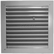Fire-Rated Door Louver 1900A2424G, Adjustable Z-Blade, Self-Attach, 24" X 24", Gray Primer