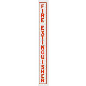 Extincteur Vertical Decal Fire Extinguisher Lettrage sur film clair, rouge