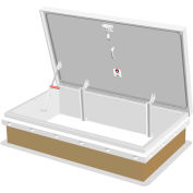 JLIndustries® Diamond Series Galvanized Roof Hatch - 30" W x 54"L