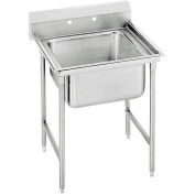 Advance Tabco® 93-1-24 Regaline 1 Compartment Sink, 20L x20W Bowl, 8 Splash, No Drainboards