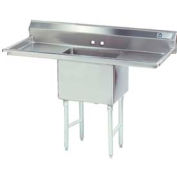 Advance Tabco® FC-1-1818-18RLX NSF Fabricated 1 Compartment Sink, 18H Left & Right Drainboards