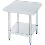 Advance Tabco® Support d’équipement W / Undershelf, Plateau en acier inoxydable, 36 « L x 36 « D