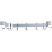 Advance Tabco SW1-72 Wall-Mounted Pot Rack Stainless Steel - Single Bar 9 Double Hooks 72 x 8-1/2