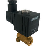 Aignep USA Fluidity 02F Direct-Acting Solenoid Valve, 3/2 NC, EPDM Seal, 3/8 » NPTF, 3 mm, 24V DC