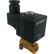 Aignep USA Fluidity 02F Direct-Acting Solenoid Valve, 3/2 NC, NBR Seal, 3/8"NPTF, 3mm, 220V AC, 31VA