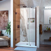 DreamLine SHDR-20377210-06 Unidoor 37" - 38" Frameless Hinged Shower Door Oil Rubbed Bronze Finish