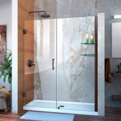 DreamLine SHDR-20567210S-06 Unidoor 56" - 57" Frameless Hinged Shower Door Oil Rubbed Bronze Finish