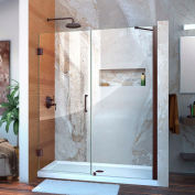 DreamLine SHDR-20607210-06 Unidoor 60" - 61" Frameless Hinged Shower Door Oil Rubbed Bronze Finish