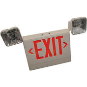 Faraday Lighting Led Halogen Exit Sign - Exit Sign/Emergency Light Combo - Plastic Housing