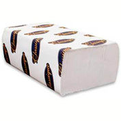 Serviettes à main monofold blanches classiques, blanc - 250 feuilles/pack, 16 paquets/caisse