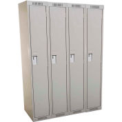 Clean-Line Assembled 1-Tier Lockers - 4 Lockers Wide