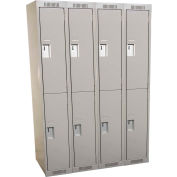 Clean Line Assembled 2 Tier Lockers 4 Lockers Wide B0001323 Globalindustrial Ca