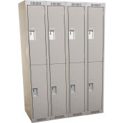 Clean-Line Assembled 2-Tier Lockers - 4 Lockers Wide
