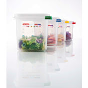 Récipient alimentaire étanche à l’air Araven Colorclip® avec couvercle, 14 « L x 12-7 / 8 " L x 6 « H, transparent, qté par paquet : 8