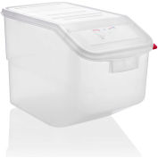 Araven Ingredient Bin W/ Fifo System, 22-1/2"L x 13-1/2"W x 15-1/2"H, Translucent - Pkg Qty 4