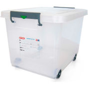 Araven Stackable Food Storage Container W/ Lid, 20-7/8"L x 15-9/16"W x 14-7/8"H, Transparent - Pkg Qty 4