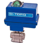 BI-TORQ 3/4" NPT SS 3-Pc feu sécuritaire robinet à tournant sphérique W / Dbl. Acting Pneum. actionneur