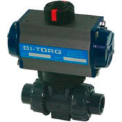 BI-TORQ 4" 2-Way PVC robinet à tournant sphérique W/Spring RET Pneum. actionneur