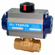 BI-TORQ 2" 2-Pc Brass NPT Ball Valve W/Spring Ret. Pneum. Actuator