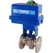 BI-TORQ 1/2" SS Split Body ANSI 150# Flanged Ball Valve W/NEMA 4 115VAC