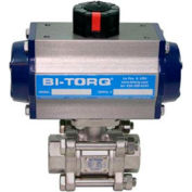 Robinet à boisseau sphérique BI-TORQ 3/4" NPT SS 3-Pc W / Dbl. Acting Pneum. actionneur