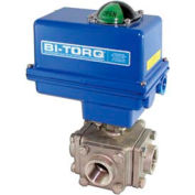 BI-TORQ 3/4" fileté NPT de SS T-Port 3-Way Ball Valve 115VAC W/NEMA 4