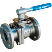 4" SS Split Body ANSI 150# Flanged Ball Valve With Manual Handle