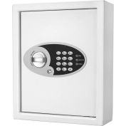 Barska AX12658 48 Keys Keypad Wall Key Safe 12"W x 4"D x 14-1/4"H, Blanc, Acier