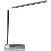 Lampe de bureau LED d’éclairage Amax, sans fil, 2USB, 10W, blanc