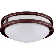 Amax Lighting LED-JR003BRZ 17" LED 2 Ring Ceiling Fixture, 35W, 4000 CCT, 2900 Lumen, 82 CRI, Bronze