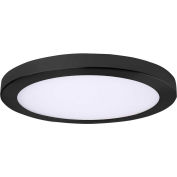 Amax Lighting 11" Round Platter LED Flush Mount Light, 40W, 120V, 3000K, Black