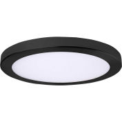 Amax Lighting 11" Round Platter LED Flush Mount Light, 40W, 120V, 3000K, Black