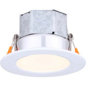 Amax Lighting 4 » Round LED Veloce Recess Down Light, 10W, 120V, 3000K, Blanc