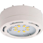 Amax éclairage LEDPL3-WHT voyant Puck, 12W, CCT 3000 1080 Lumens, CRI 82, blanc, kit d’éclairage 3