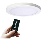 Amax Lighting 11"Round Multi-Color Temperature LED Flush Mount Light, Rmt Cntrl, 30W, 120V, Blanc