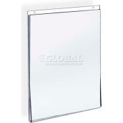 Global Approved 162714 Vertical Wall Mount Acrylic Sign Holder, 8.5" x 11", Acrylic