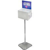 Global Approved 206303 Extra Large Acrylic Suggestion Box sur piédestal, 11"x 8,25 », Acrylique, 1 Pièces
