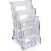 Global Approved 252305 3-Tier Bi-Fold Size Countertop Brochure Holder, 6.25" x 11.75"