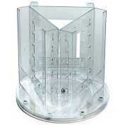 Global Approved 252318 3-Pocket Bi-Fold Size Brochure Holder On Revolving Base, 6" Base