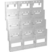 Global Approved 252323 12-Pocket Bi-Fold Size Mural Mount Display, 19 « x 15 », Acrylique, 1 Pièce