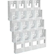 Global Approved 252324 16-Pocket Tri-Fold Size Mural Mount Display, 19 « x 15 », Acrylique, 1 Pièce