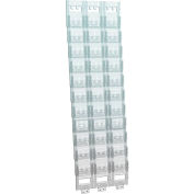 Global Approved 252326 36-Pocket Bi-fold Size Mural Mount Display, 19 « x 38 », Acrylique, 1 Pièce