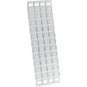 Global Approved 252327 48-Pocket Tri-Fold Size Mural Mount Display, 19 « x 38 », Acrylique, 1 Pièce